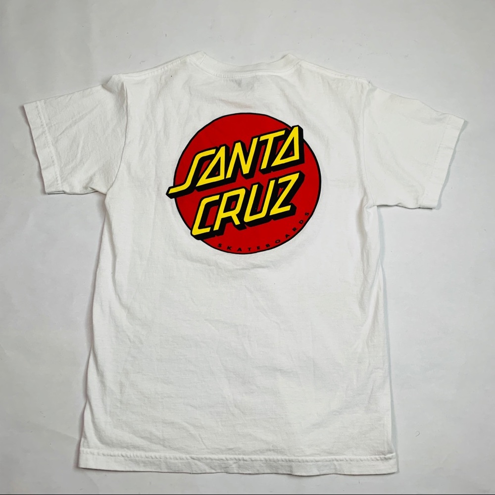Santa Cruz Skateboards White Graphic Tee T-Shirt S